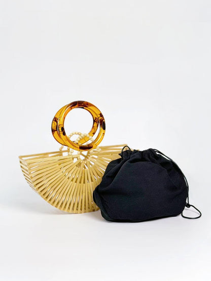 Bamboo Half-moon Bag