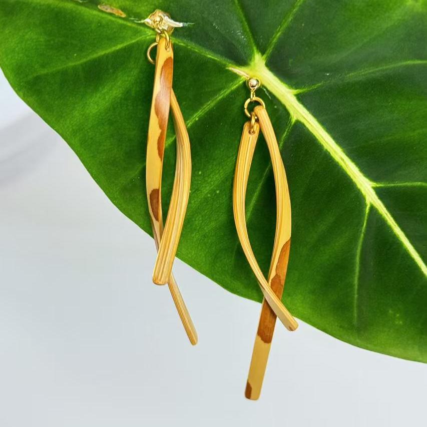 Mottled Bamboo Earrings