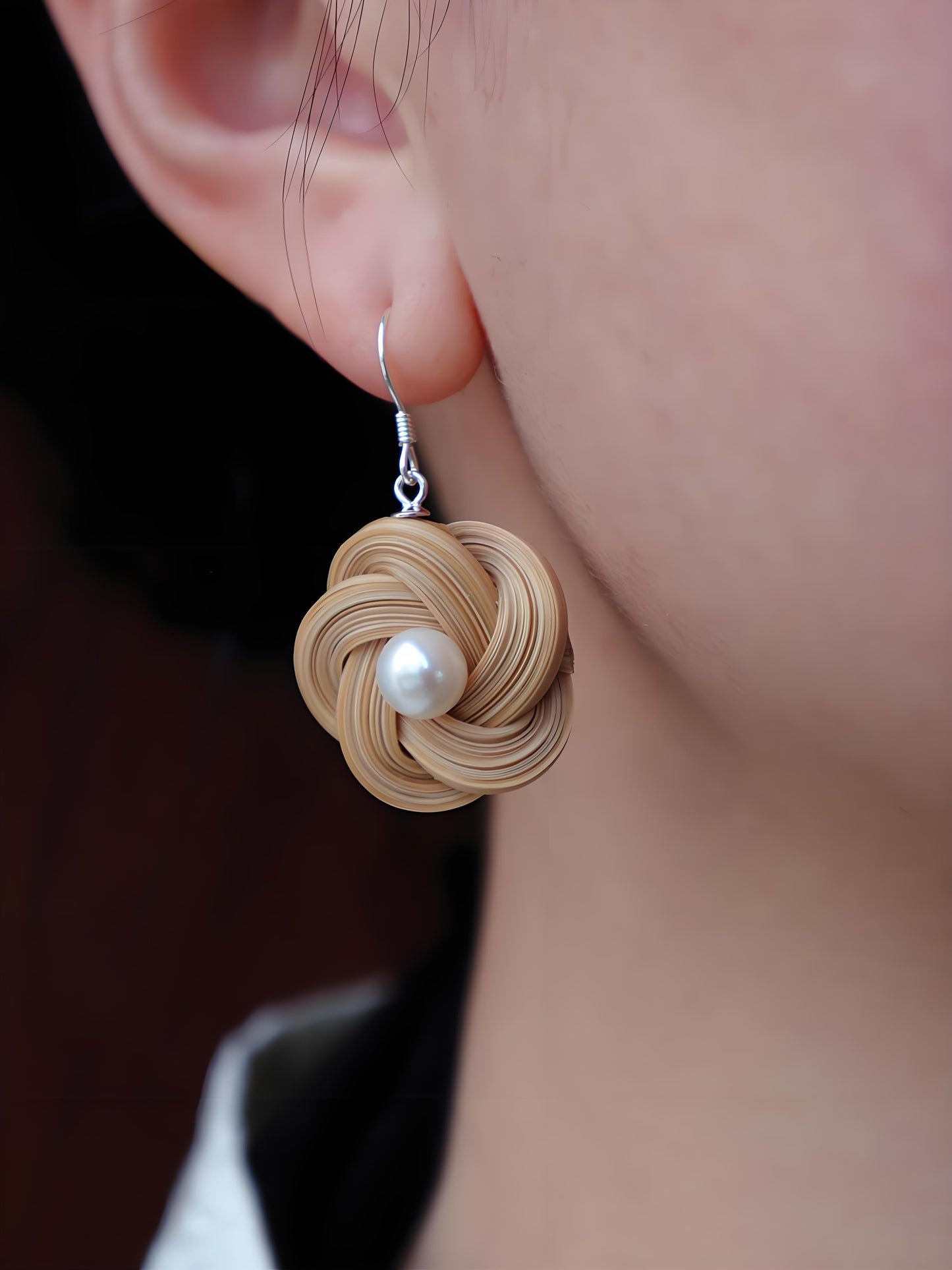 Bamboo Flower Earrings