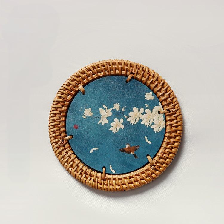 Rattan Coaster Set