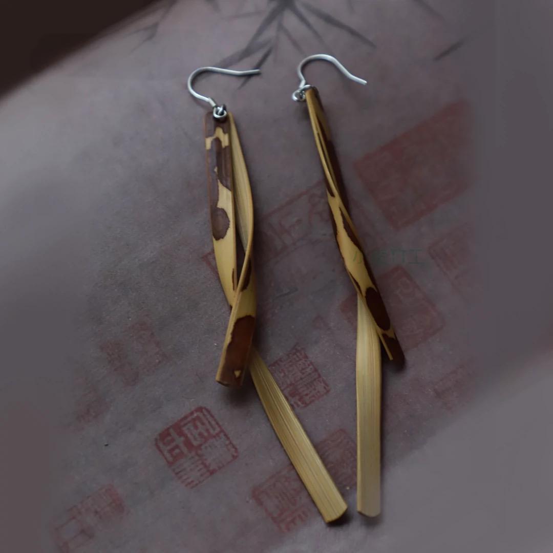 Mottled Bamboo Earrings