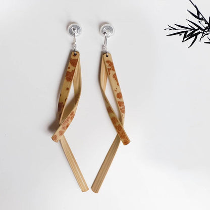 Mottled Bamboo Earrings