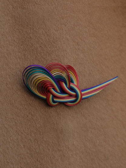 Rainbow Brooch and Earrings