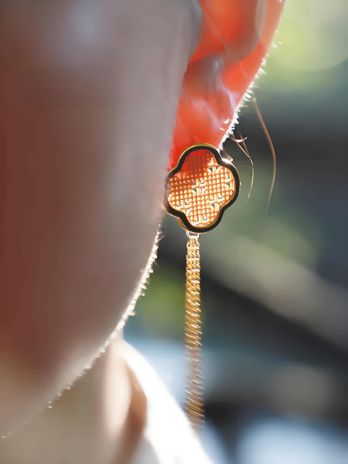 Window-Inspired Bamboo Earrings