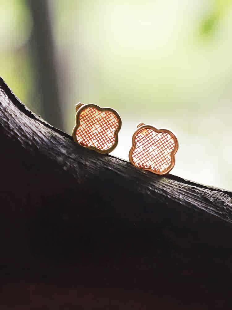 Window-Inspired Bamboo Earrings