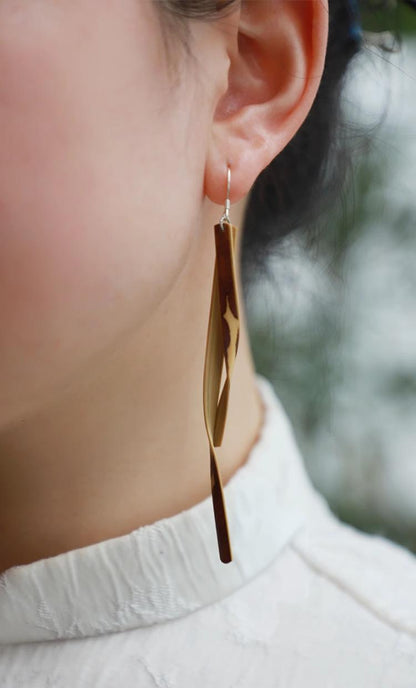 Mottled Bamboo Earrings