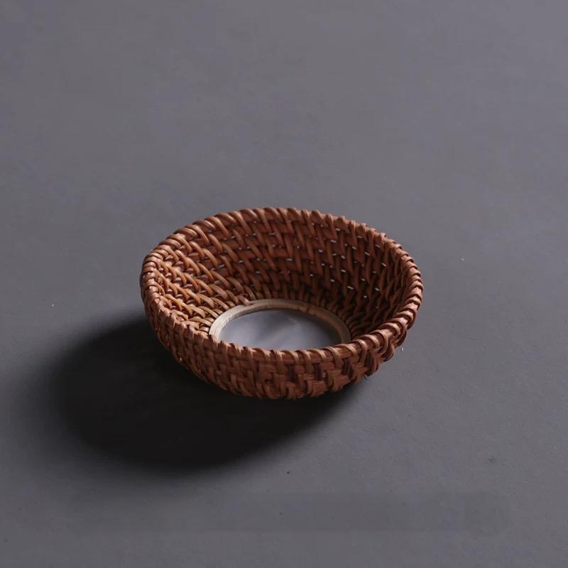 Handcrafted coconut shell coffee filter with eco-friendly rattan and bamboo materials for a sustainable coffee brewing experience