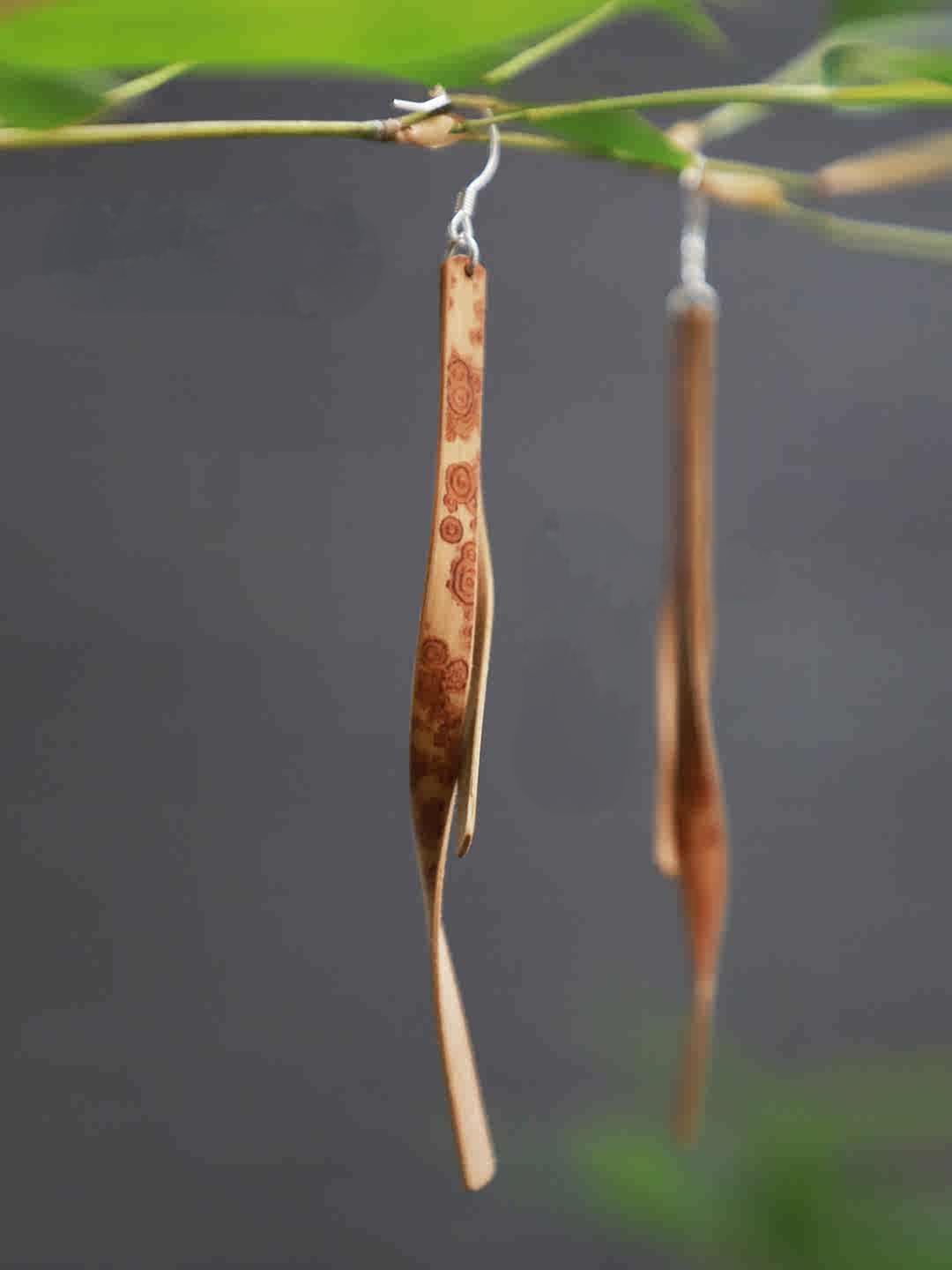 Mottled Bamboo Earrings