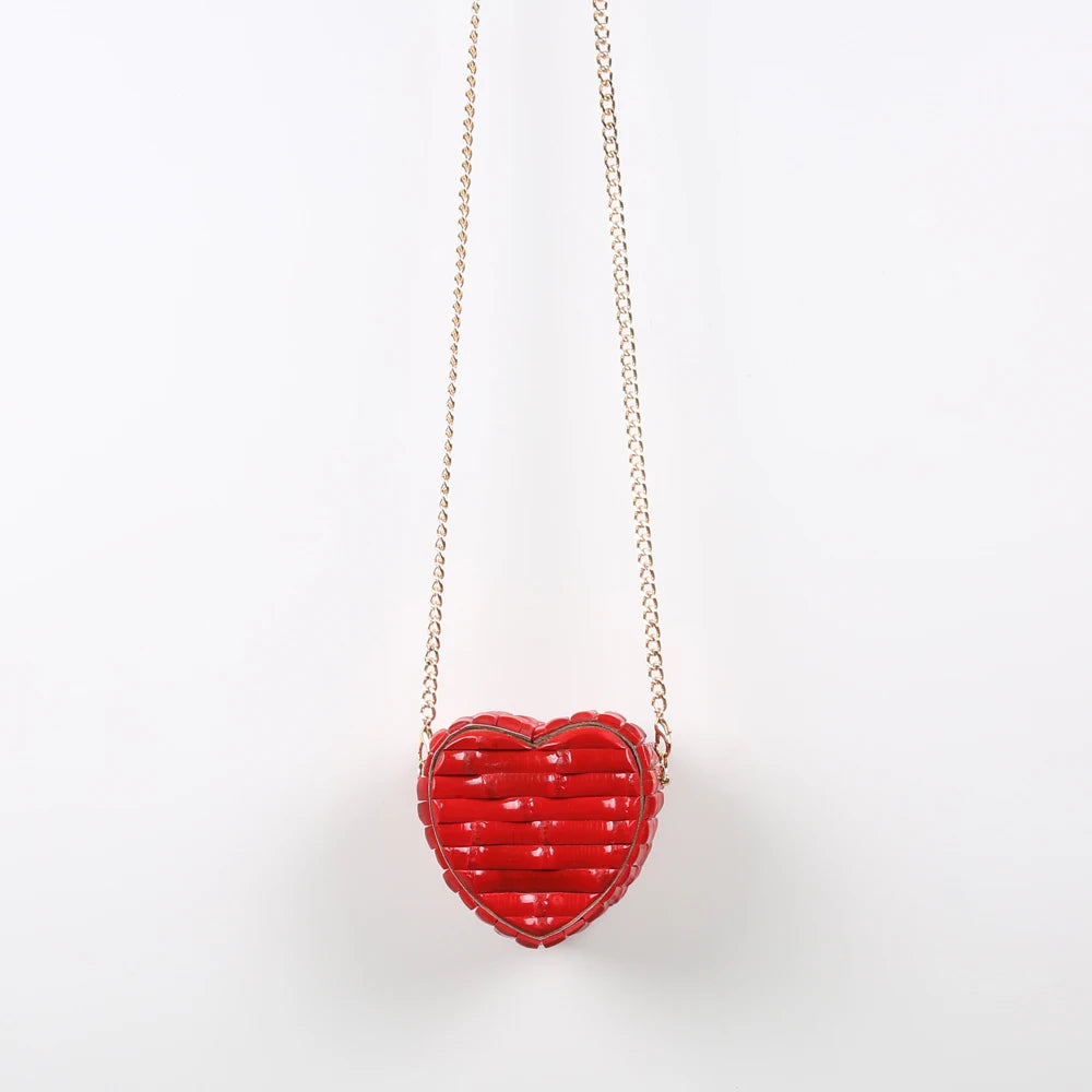 Heart-Shaped Bamboo Bag