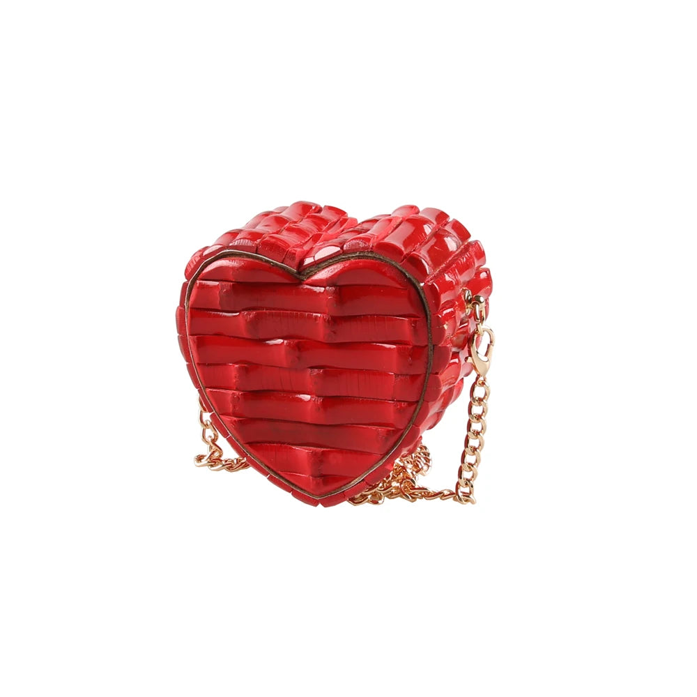 Heart-Shaped Bamboo Bag