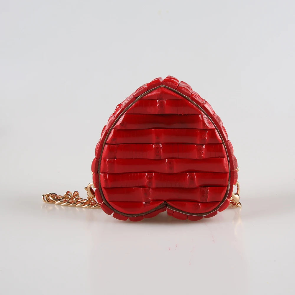 Heart-Shaped Bamboo Bag