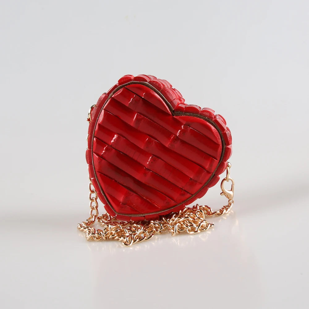 Heart-Shaped Bamboo Bag