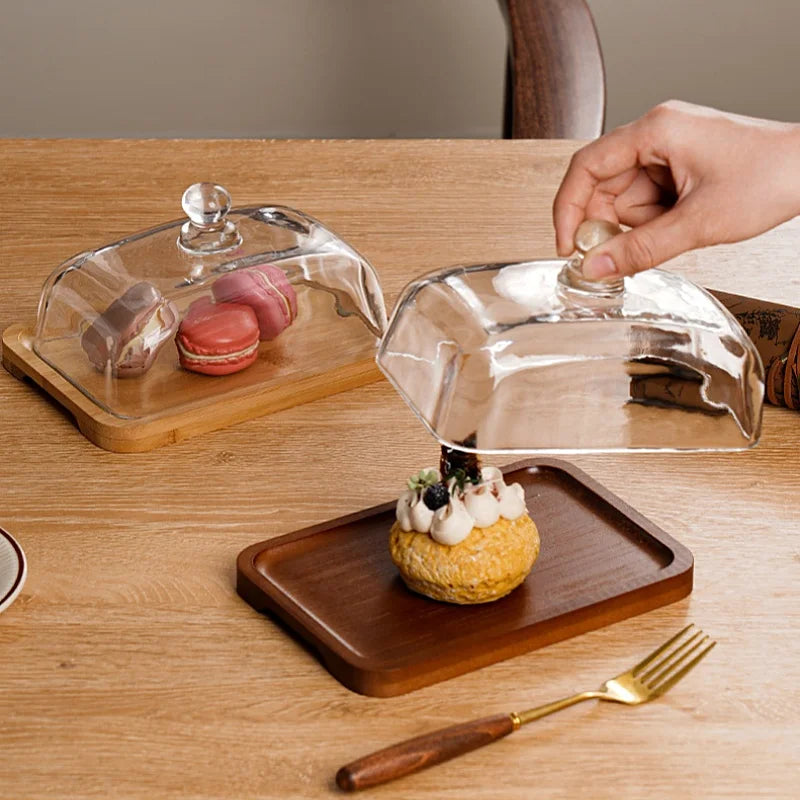 Wooden tray with lid