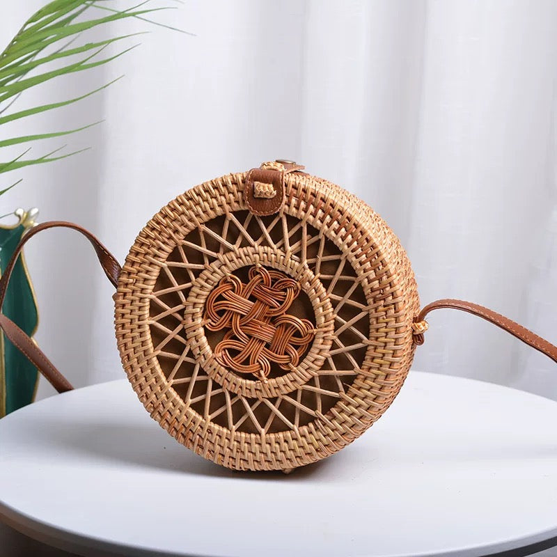 Rattan Crossbody Bag