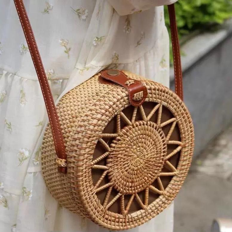 Rattan Crossbody Bag