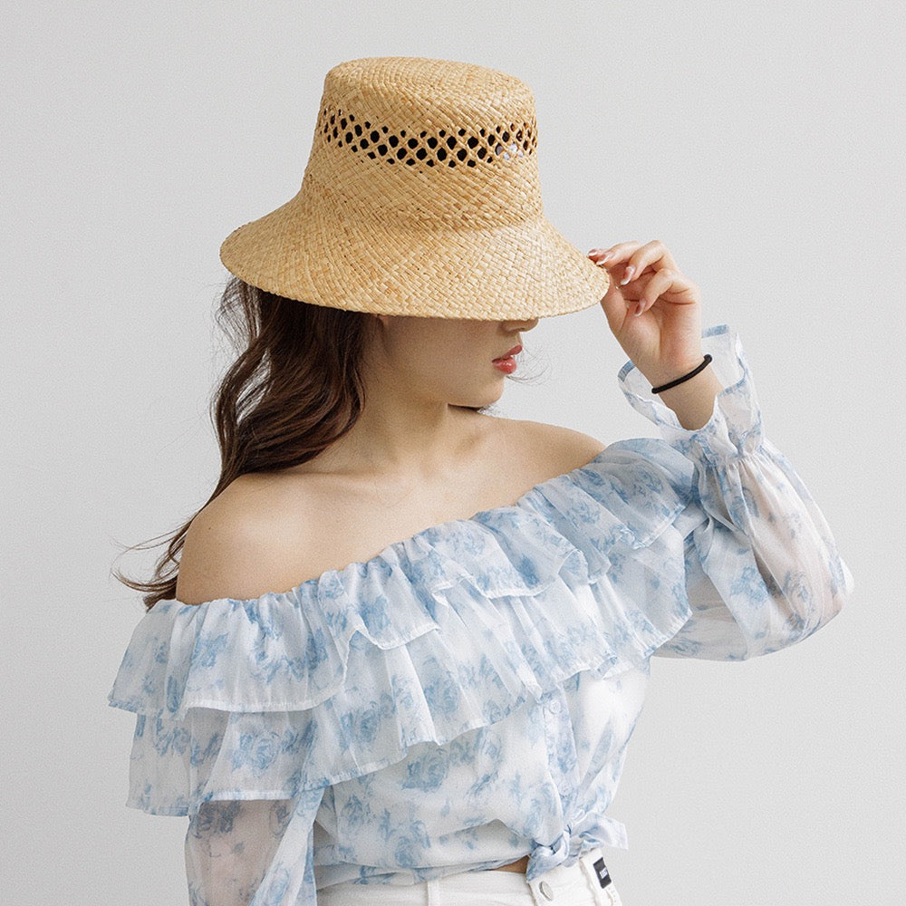 Natural Raffia Straw Hat