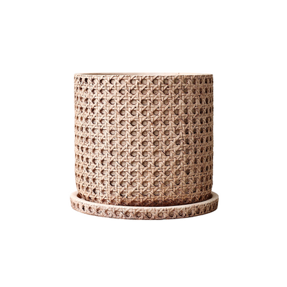 Faux Rattan Planter