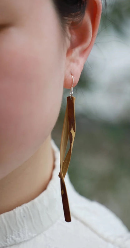 Mottled Bamboo Earrings