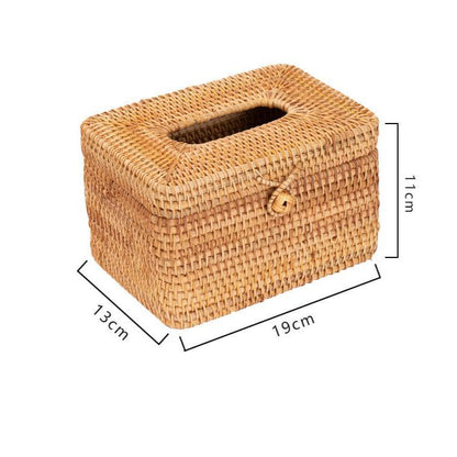 Rattan Tissue Box