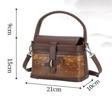 Mottled Bamboo Leather Bag