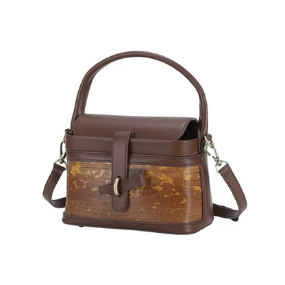 Mottled Bamboo Leather Bag