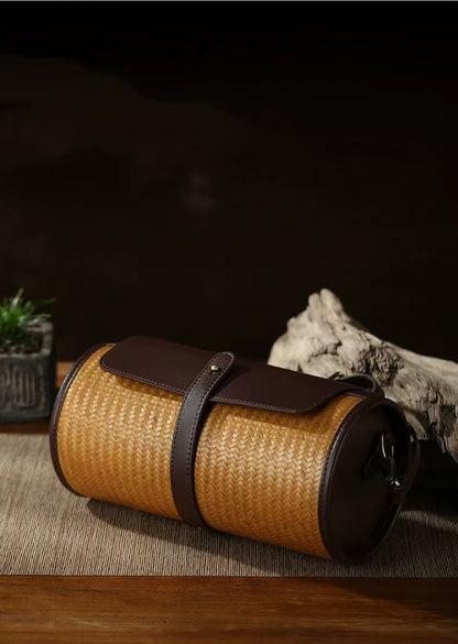 Bamboo Barrel Bag