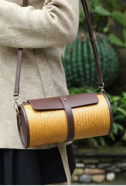 Bamboo Barrel Bag