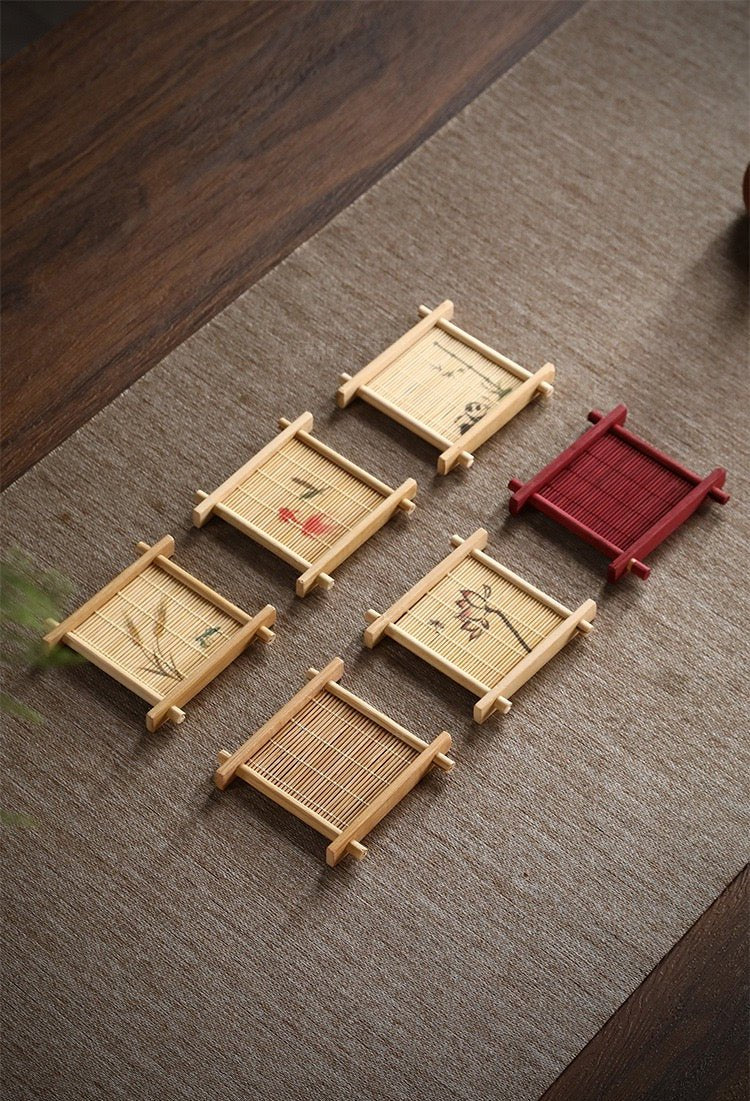 Bamboo Coaster Set