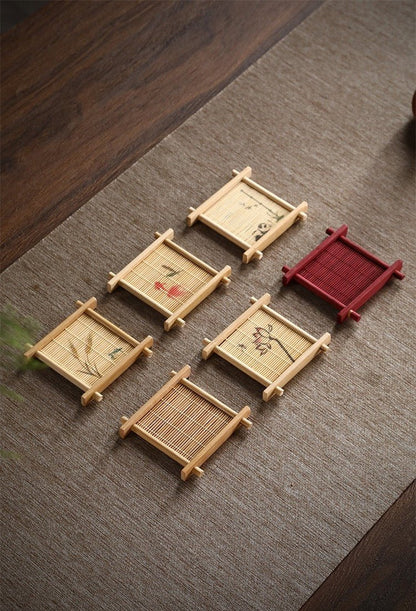 Bamboo Coaster Set