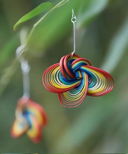 Rainbow Brooch and Earrings