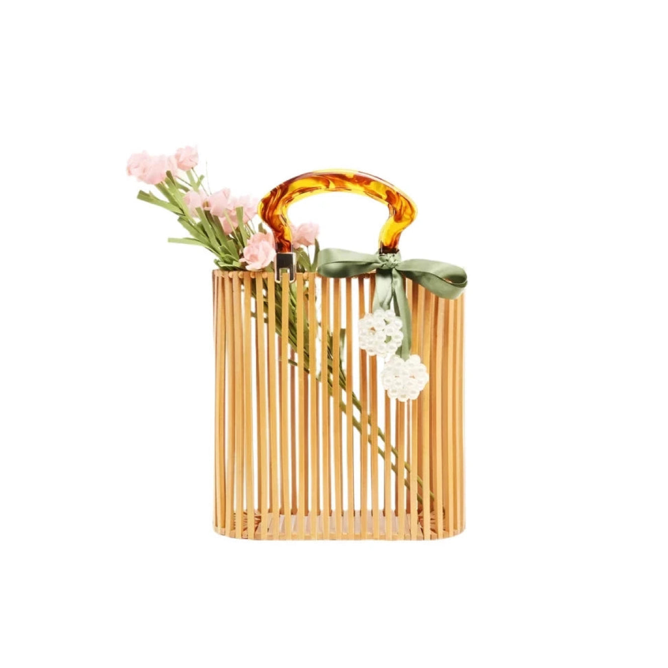 Bamboo Handbag with Ribbon