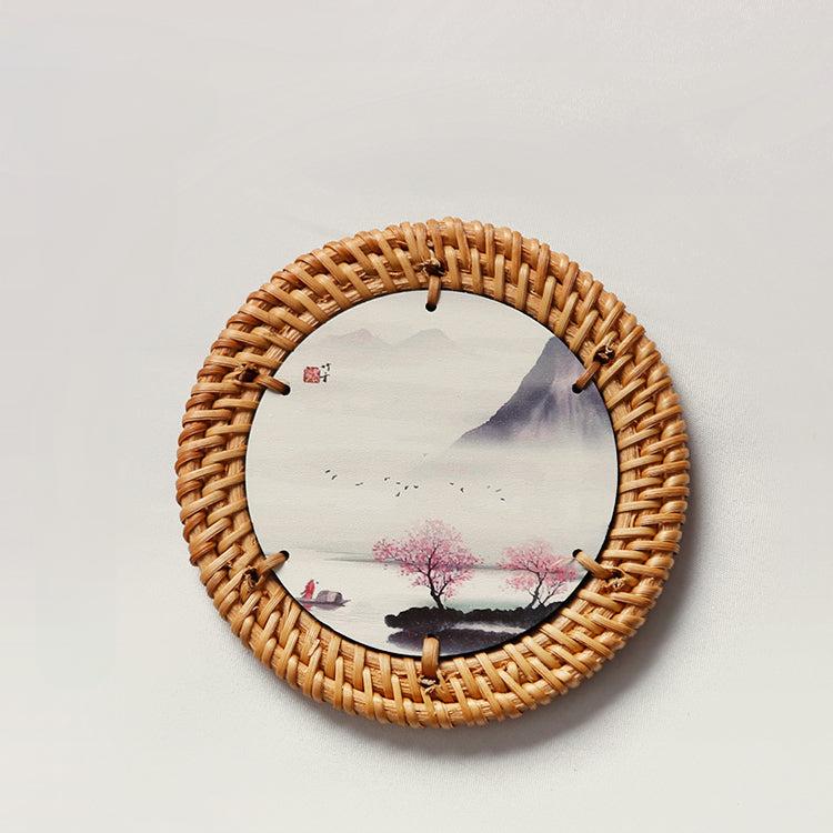 Rattan Coaster Set