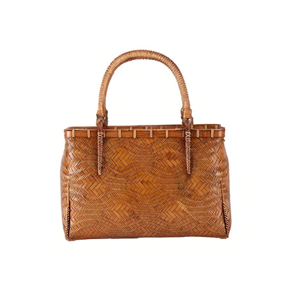 Bamboo Wave-Patterned Bag